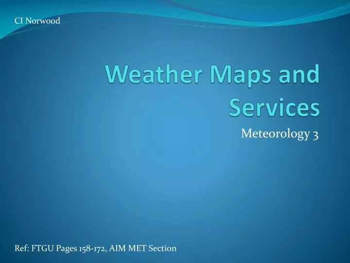weather maps and services