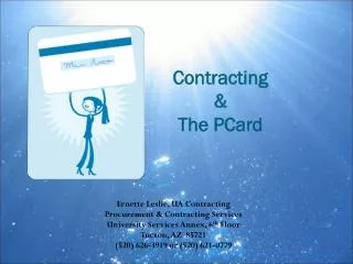 Contracting &amp; The PCard