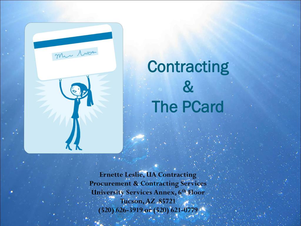 Pcard PPT - Contracting & The PCard PowerPoint Presentation, free download ...