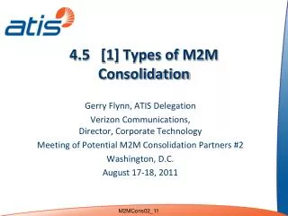 4.5 [1] Types of M2M Consolidation