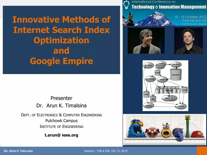 innovative methods of internet search index optimization and google empire