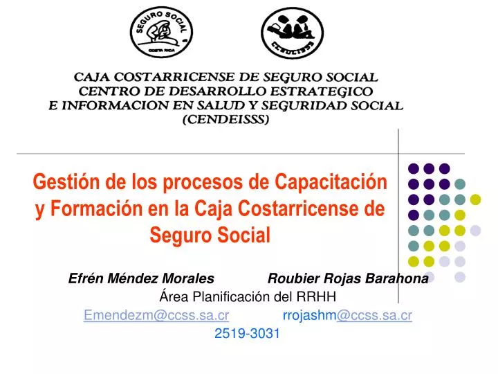 gesti n de los procesos de capacitaci n y formaci n en la caja costarricense de seguro social