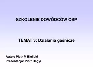 szkolenie dow dc w osp