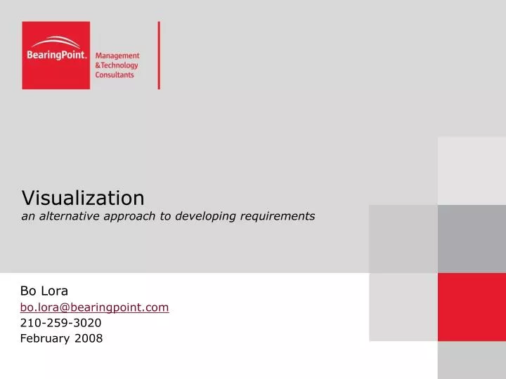 visualization an alternative approach to developing requirements