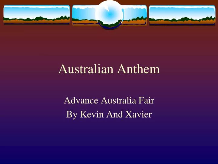 australian anthem