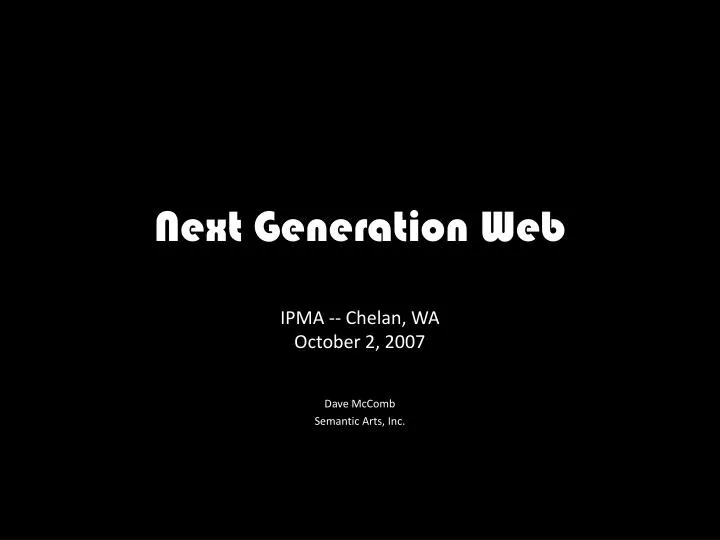 next generation web
