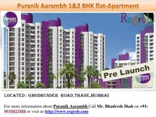 1&2 bhk Residential flat-apartment in Ghodbunder Road,Thane-