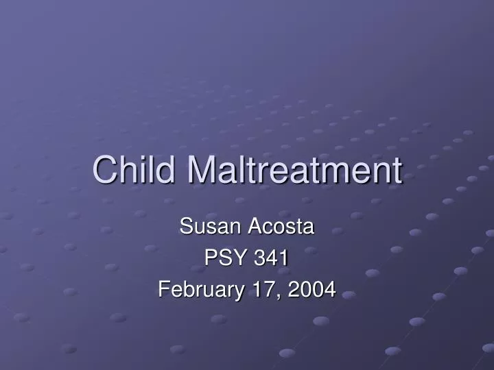 child maltreatment