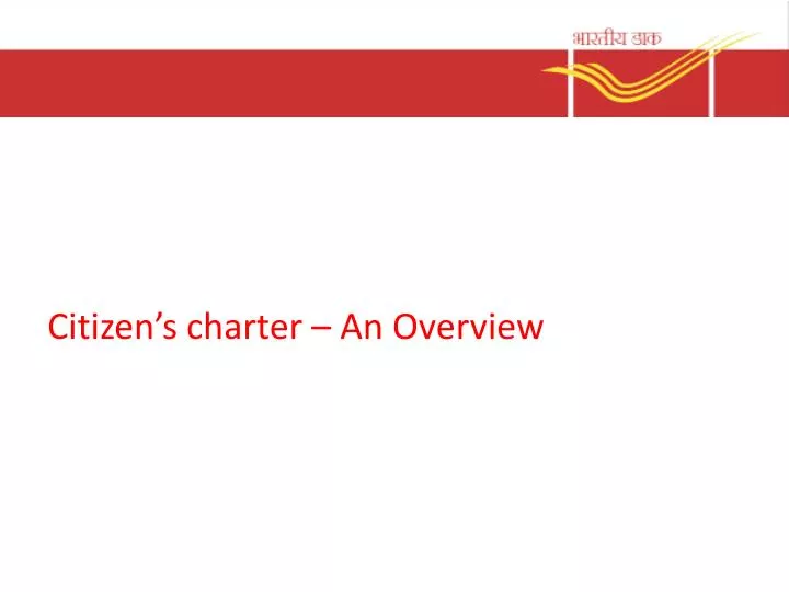 citizen s charter an overview