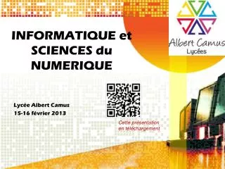 informatique et sciences du numerique