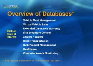 Overview of Databases*