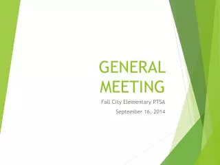 GENERAL MEETING