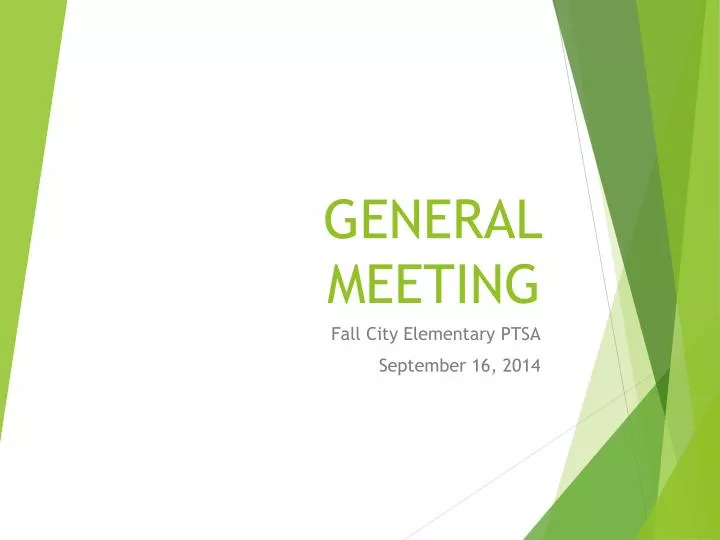 general meeting