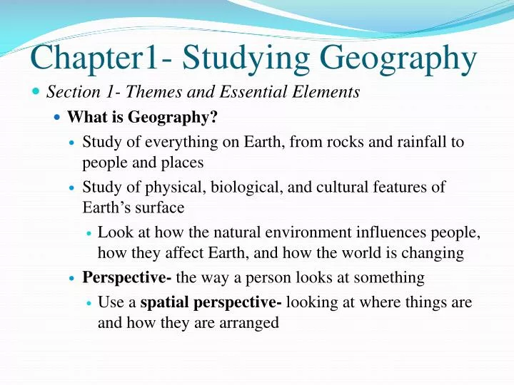 chapter1 studying geography