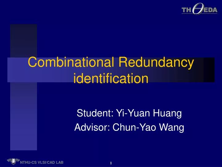 combinational redundancy identification