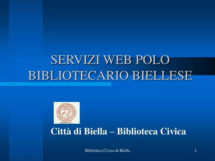 servizi web polo bibliotecario biellese