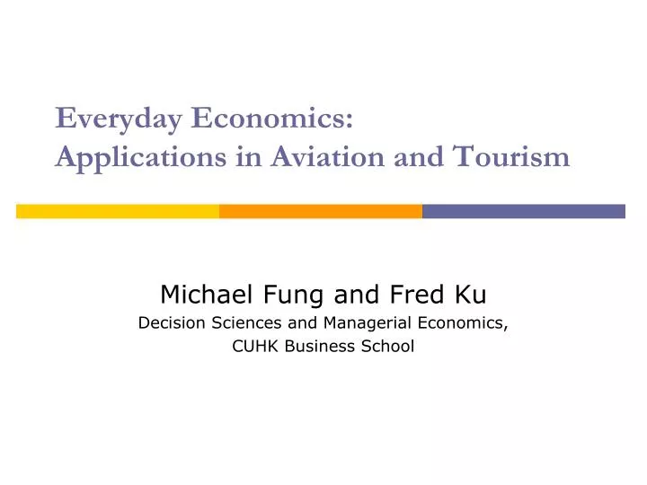 everyday economics applications in aviation and tourism