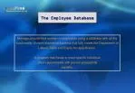 The Employee Database - slide 1