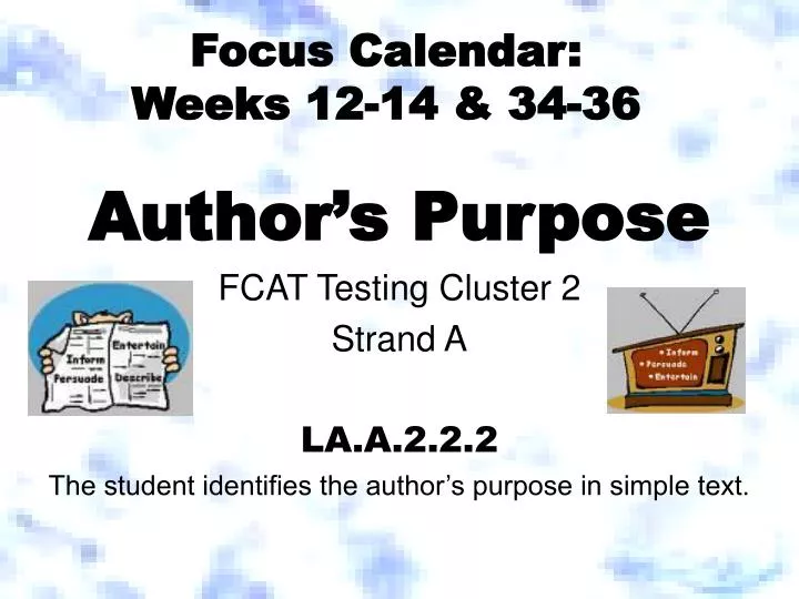 focus calendar weeks 12 14 34 36