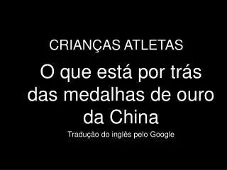 crian as atletas