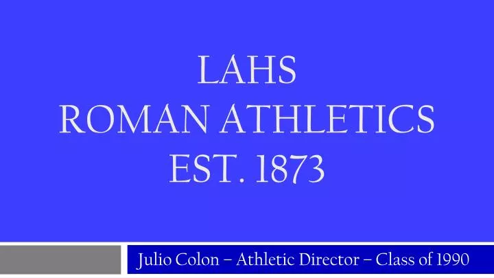 lahs roman athletics est 1873