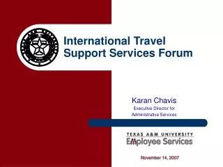 International Travel Support Services Forum