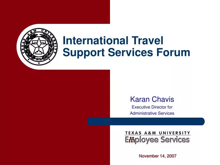 international travel support services forum