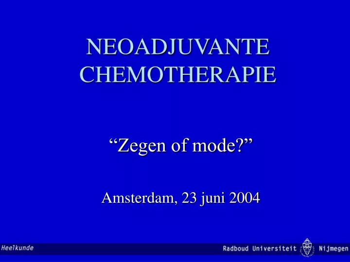 neoadjuvante chemotherapie