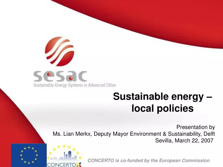 sustainable energy local policies