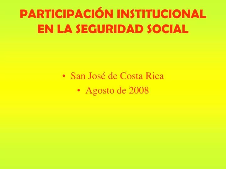 participaci n institucional en la seguridad social