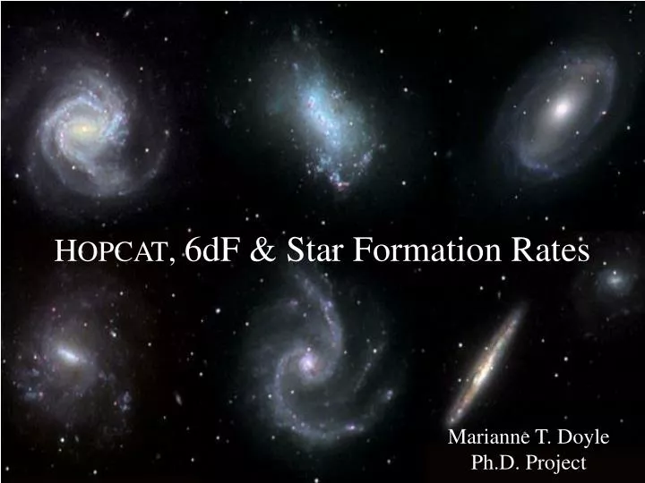 h opcat 6df star formation rates