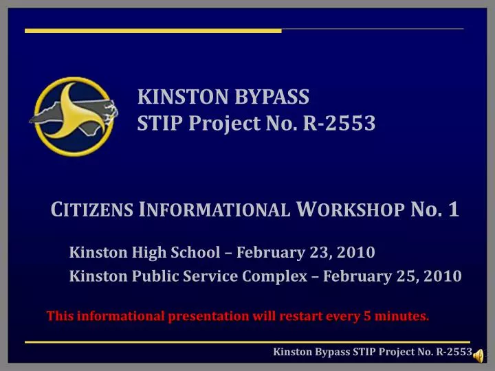 kinston bypass stip project no r 2553