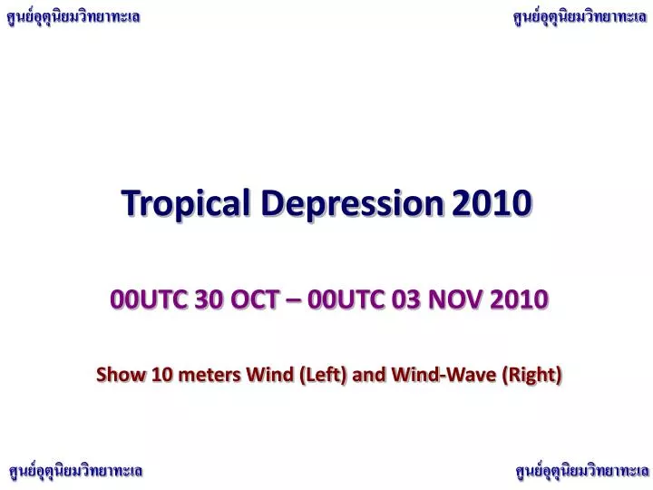 tropical depression 2010