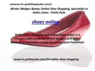 Winter Wedges &amp; Online Shoe Shopping, Specialists India