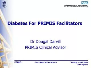 Diabetes For PRIMIS Facilitators