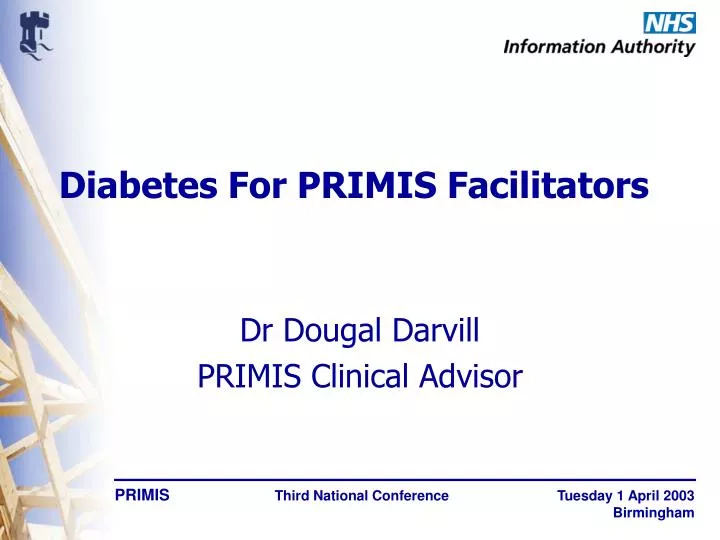 diabetes for primis facilitators