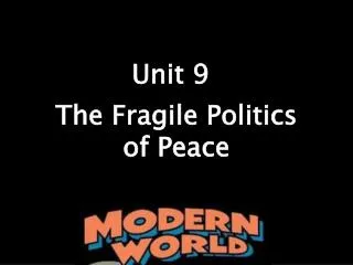 The Fragile Politics of Peace