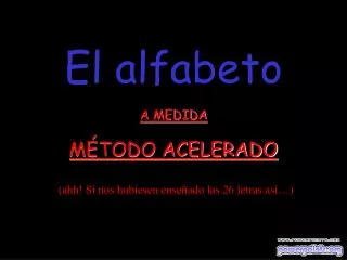 el alfabeto