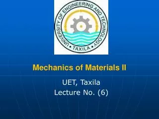 Mechanics of Materials II