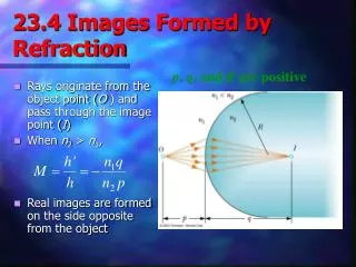 23.4 Images Formed by Refraction