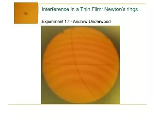 Experiment 17 - Andrew Underwood