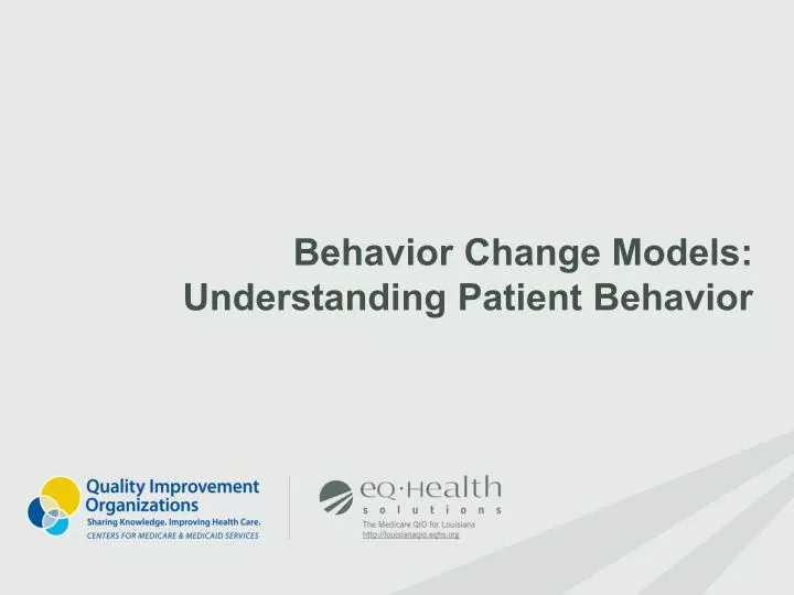 behavior change models understanding patient behavior