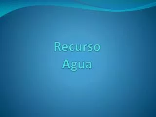 recurso agua