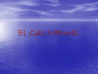 el gas natural