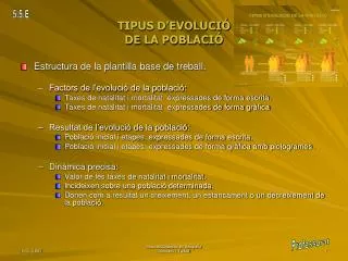 tipus d evoluci de la poblaci
