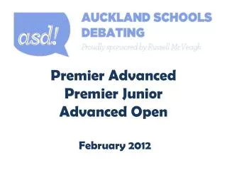 Premier Advanced Premier Junior Advanced Open February 2012