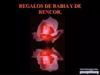 regalos de rabia y de rencor