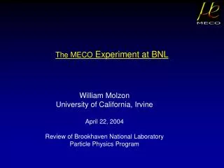 The MECO Experiment at BNL