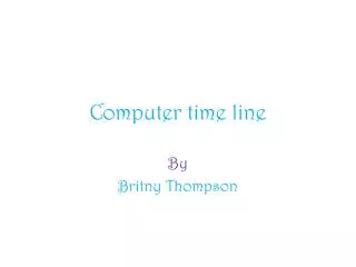 Computer time line