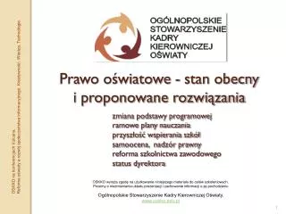 prawo o wiatowe stan obecny i proponowane rozwi zania